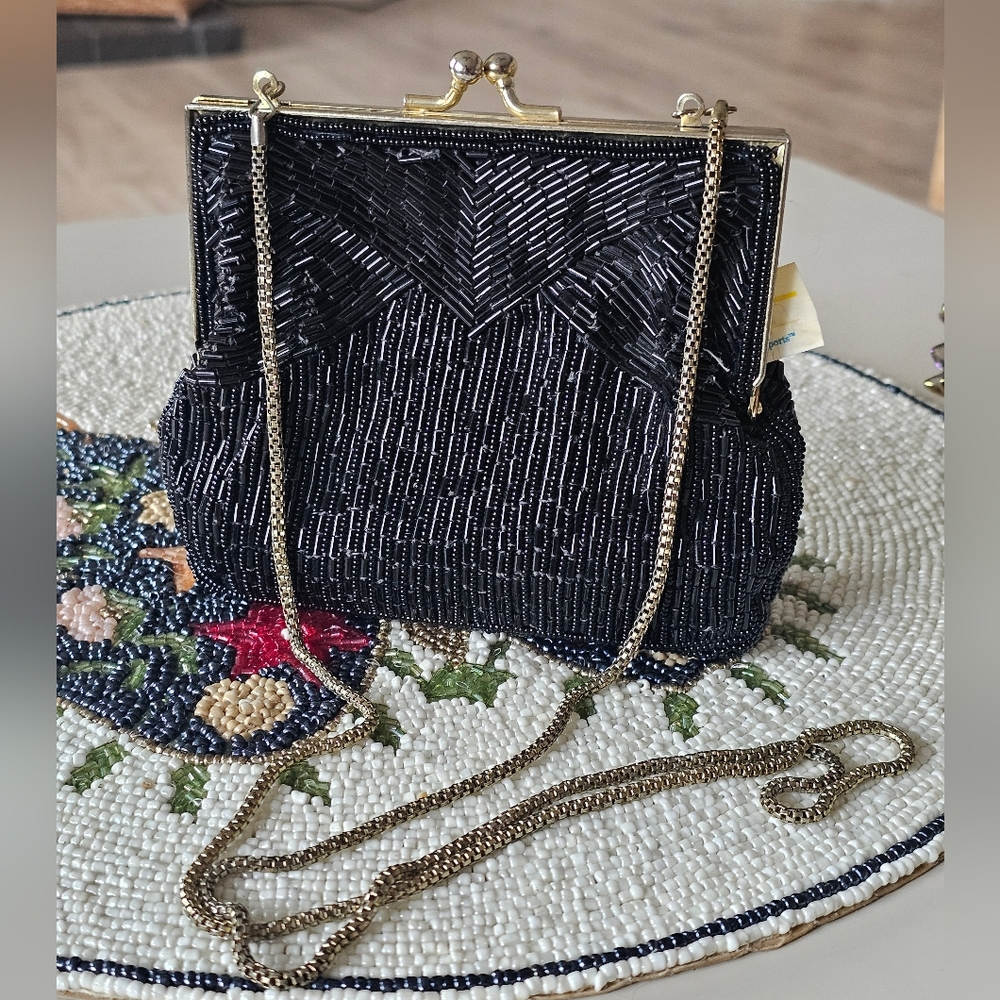 Vintage Beaded Kisslock Bag